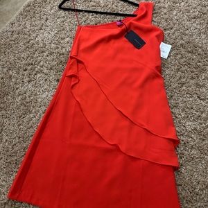 Save The Queen red NWT one shoulder dress